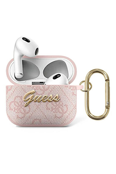 Guess GUA34GSMP Apple AirPods 3 roz Colecția Metal Script 4G