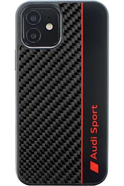 Audi Husă rigidă cu bandă din fibră de carbon pentru iPhone 11/XR 6.1 " Negru...
