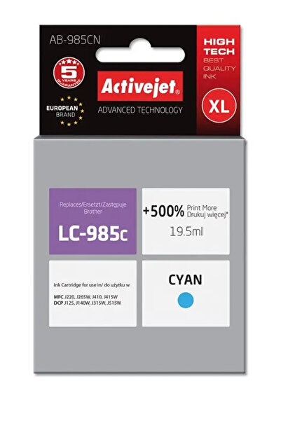 Other ACTIVEJET BROTHER INK CYAN LC985C