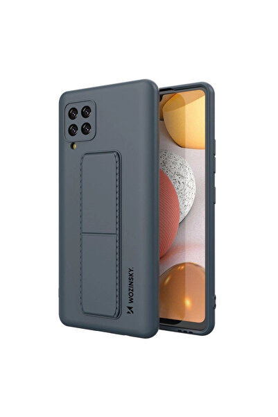 WOZINSKY Husă din silicon cu suport pentru Samsung Galaxy A42 5G, albastru marin