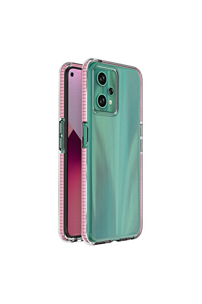 Hurtel Husă de silicon cu ramă pentru Realme 9 Pro, roz deschis