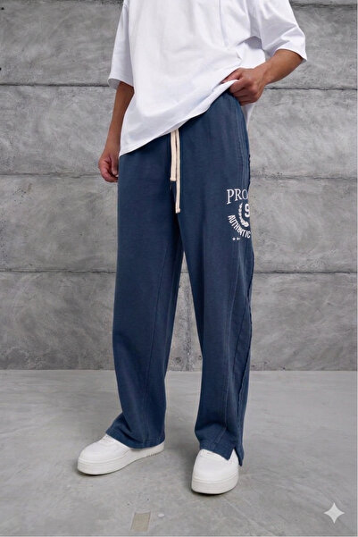 NOMARC Μπλε ναυτικό χρώμα, πλυμένο ύφασμα με λεπτομέρειες και γραπτό σχέδιο, ...