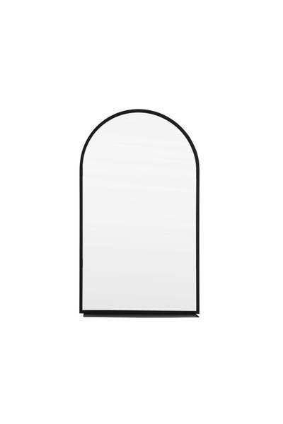 Danube Home Zenora Wall Mirror with Shelf 72x42.2cm Black Metal Frame Mirror