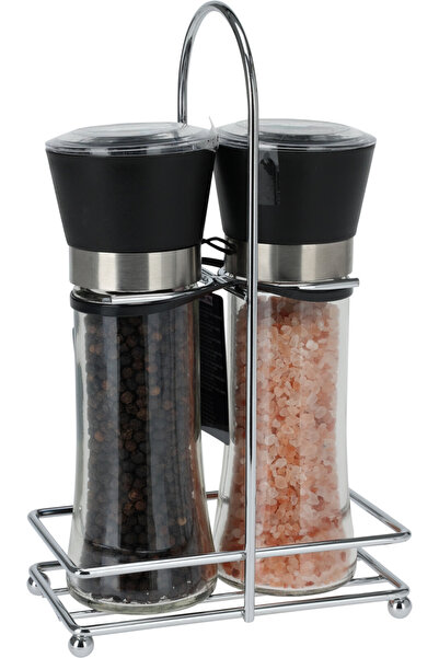 Koopman International Σετ αλατοπίπερου Koopman, γυαλί/μέταλλο, 17 εκ., ασημί/...