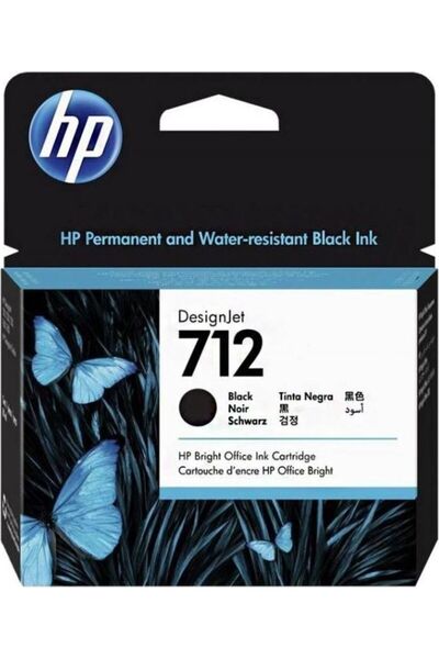 HP Ink Cartridge 712 38-ml Black DesignJet Ink