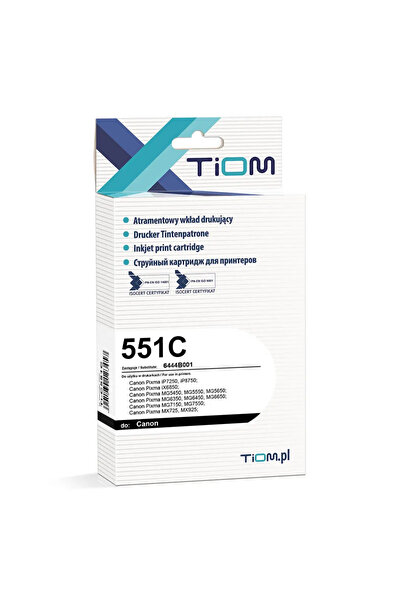 Other Cartuș de cerneală Tiom pentru Canon CLI-551CXL |   IP7200/M5450 |   cyan