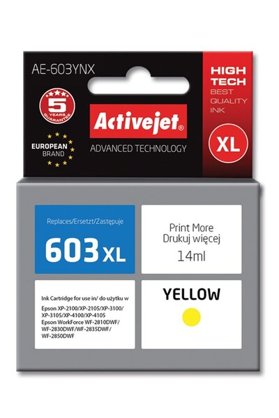 Other ACTIVEJET EPSON 603XL/T03A44 GALBEN 14ml /AE-603YNX CARTUȘ DE CERNEALĂ
