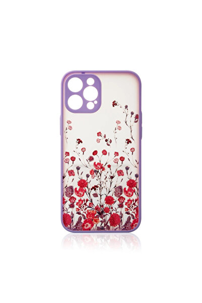Hurtel Husă cu design floral mov pentru iPhone 12 Pro Max