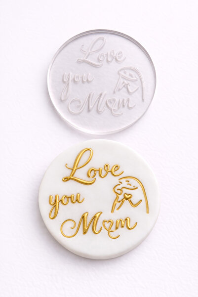 Ege Concept Life "Love You Mom" Written Chocolate & Candy Dough Printing Mold...