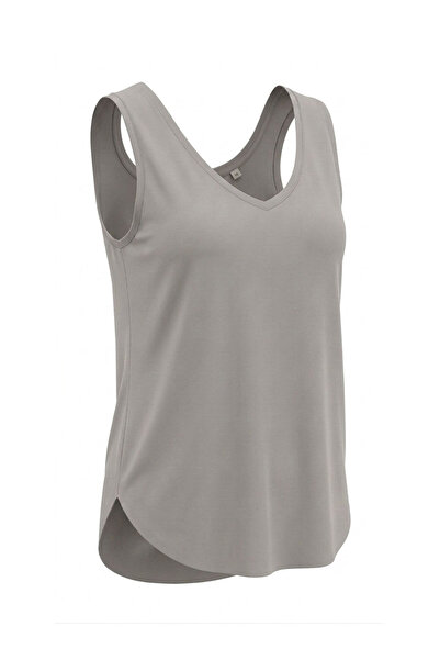 Şiir Flori Regular Fit V-Neck Ελαφριά Ανοιχτή Οβάλ Φούστα με Κοπή Λέιζερ Γυνα...
