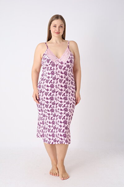JENİKA Φόρεμα σπιτιού και νυχτικό με λουράκια, με μοντέρνο σχέδιο, από βισκόζ...