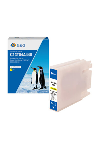 G&G compatible ink cartridge with C13T04A440, NP-E-T04AXXLY-A, yellow, 8000s