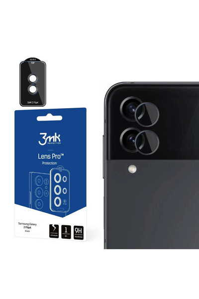 3MK Protecție Lentilă și Capac Cameră Pro pentru Samsung Galaxy Z Flip 4 – Negru