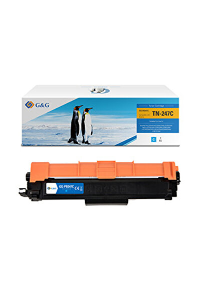 G&G toner compatible toner cartridge with Brother TN247C, NT-PB247C, cyan, 2300s