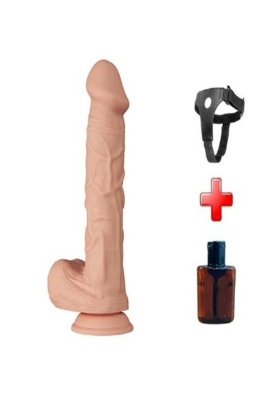 Belden Bağlamalı 26 cm Gerçekçi Kalın Dildo Penis - Bergrisi