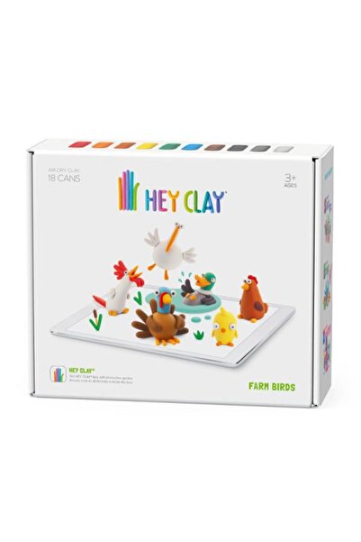 TM TOYS Hey Clay Plastic Mass Păsări de fermă HCL 18009CEE