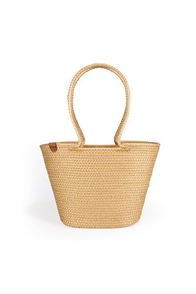 SHAKA Ψάθινη τσάντα Shk314, χειροποίητη, ψάθινη, για την παραλία, για το χέρι...