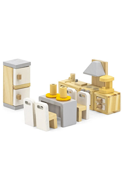 Viga PolarB Dollhouse Furniture Set Kitchen Dining Room