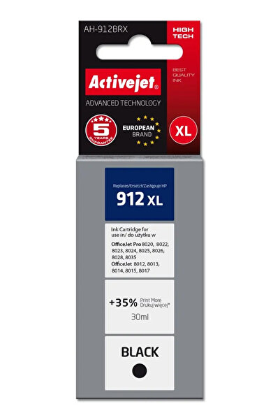 Other Activejet Ink Cartridge Activejet AH-912BRX (replacement for HP 912XL 3...