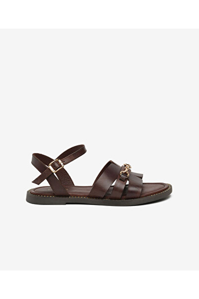 Greyder Γυναικεία Καφέ Σανδάλια από Γνήσιο Δέρμα 6Y2WS59353