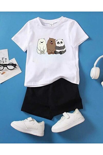 Nice Clothes Tricou și pantaloni scurți de vară pentru copii, unisex (imprime...
