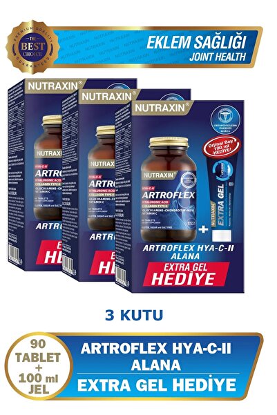Nutraxin Artroflex Hya-c-ıı 90 Tablet Extra Gel Hediyeli 3 KUTU