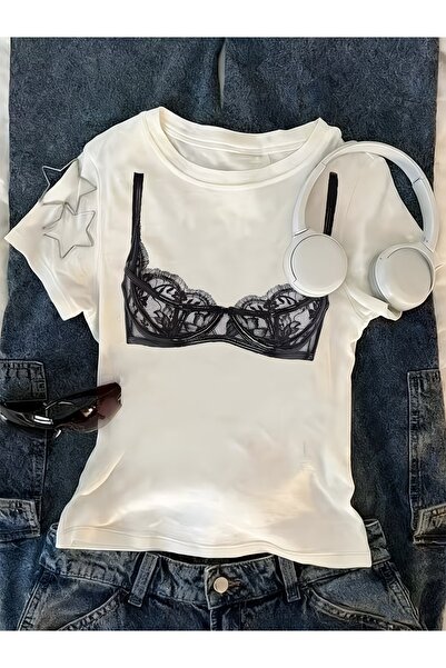 Touz Moda Κοντή Μπλούζα με Ζώνη, Ρετρό Γοτθικού Στυλ, Σάιμπερ