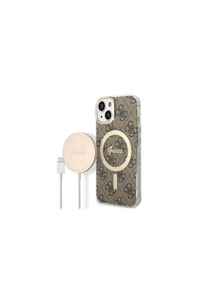 Guess GUBPP14XH4EACSW Case + Wireless Charger Apple iPhone 14 Pro Max brązowy...
