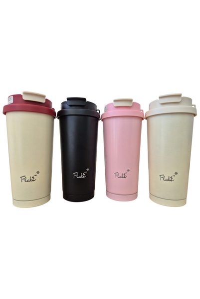 FLAKE 500 ml Thermos Cup with Straw and Spout Features