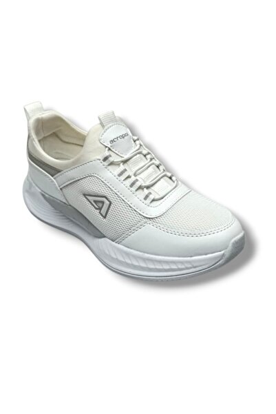 Cakgo Acropol 137-26 Anorak Slip On Ανατομικό Γυναικείο Sneaker Λευκό Ασημί 3...