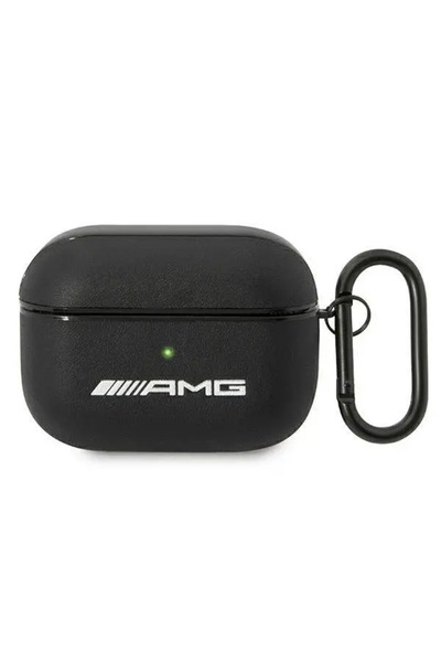 Mercedes Benz Husă din piele neagră Mercedes AMG AMAPSLWK pentru Apple AirPod...