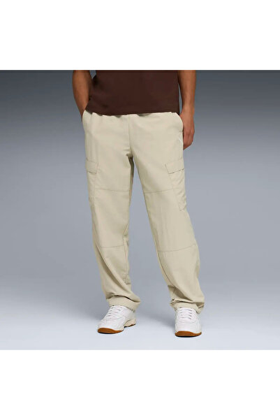 Puma WARDROBE ESS Ανδρικό Παντελόνι Κάργκο Μπεζ με Τσέπες
