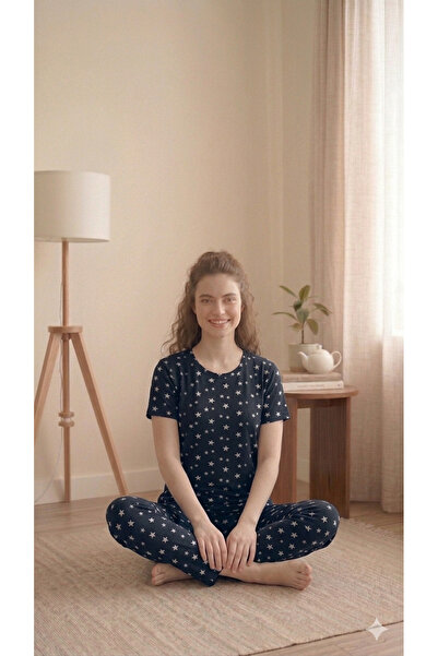 LXL Γυναικείο Σετ Πιτζάμες Σούπερ Τζέρσεϊ Διπλό Σετ