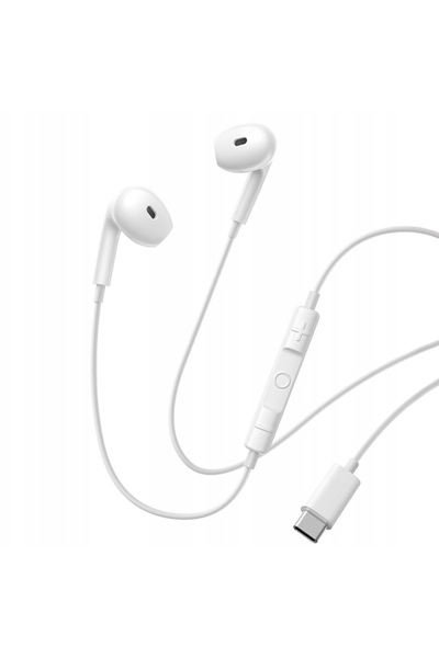Baseus Ενσύρματα ακουστικά ψείρες, Baseus, USB-C, Μικρόφωνο, Στερεοφωνικά, Λευκά
