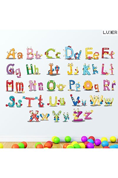 LUXER 5 Φύλλα Διακοσμητικών Αυτοκόλλητων  "Γράμματα του Αλφαβήτου " για Παιδι...