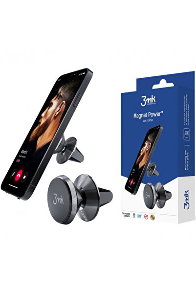 3MK Suport auto pentru telefon, 3MK, Magnetic, Black