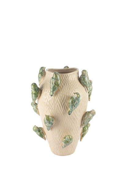 Mikasa Moor Büyük Krem Kuş Kab Vazo 34x42cm