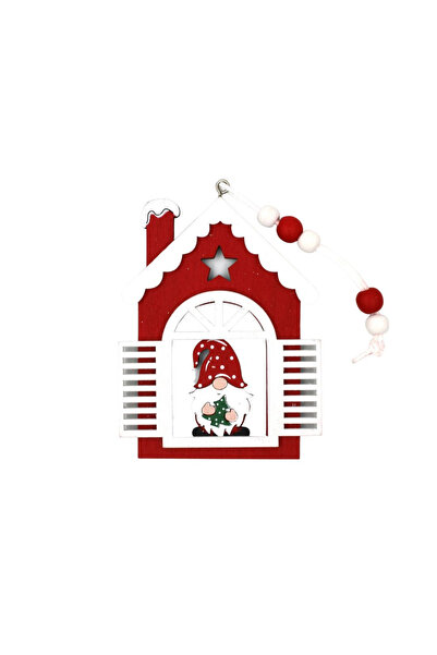 Gift Design Στολίδι από ξωτική έλατο, χιονισμένο σπίτι 12x9.5 εκ.