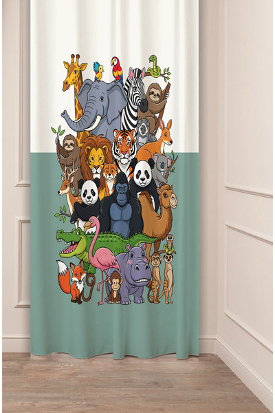 GREENDECOR Animals Zoo Panda Flamingo Patterned Specially Designed Digital Pr...