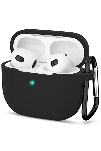 Stef's Cat Θήκη Σιλικόνης - για Apple AirPods 3, Λείο Υπέρλεπτο Υλικό - Μαύρο