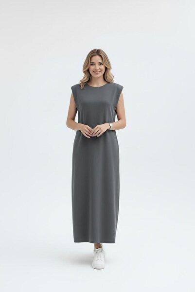 Bliss Γυναικείο φόρεμα με επένδυση στους ώμους, βασικό, μακρύ, με μηδενικό μα...