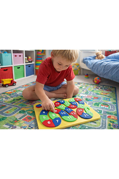 TRİMENT3D Snake Puzzle by Numbers – Educational Plastic Puzzle (1-26)
