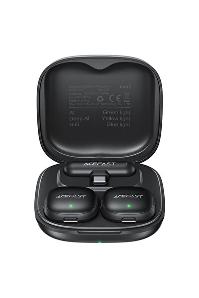 Acefast Μικρόφωνο πέτου, Acefast, USB-C, Μαύρο