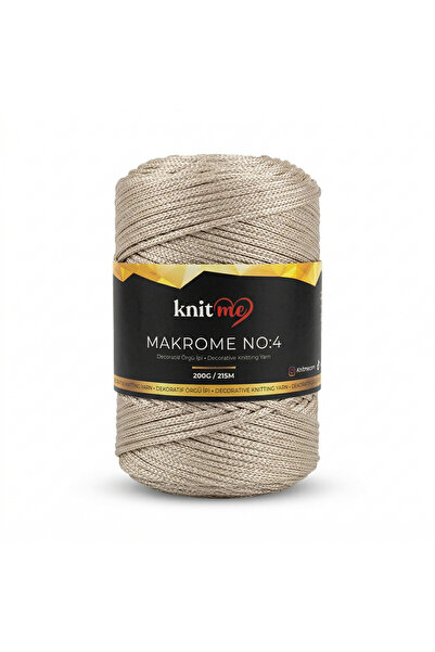 knitme رقم: 4 بوليستر مكراميك 200 جرام 215 متر
