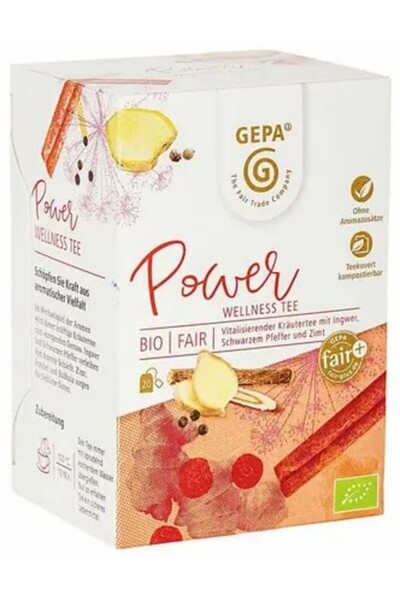 Gepa Βιολογικό και δίκαιης προέλευσης τσάι Power Wellness, 30γρ, 20 φακελάκια...