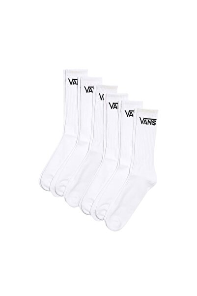 Vans ΚΛΑΣΙΚΕΣ ΚΑΛΤΣΕΣ ΜΙΣΟΥ ΜΗΚΟΥΣ (HALF CREW) ΣΕΤ 6 ΤΕΜΑΧΙΩΝ ΛΕΥΚΕΣ 42.5-47