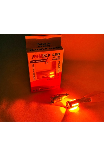 FEMEX Platinum Mercekli T15 W16W 3035 Chip 18smd Turuncu 10W Led Ampul