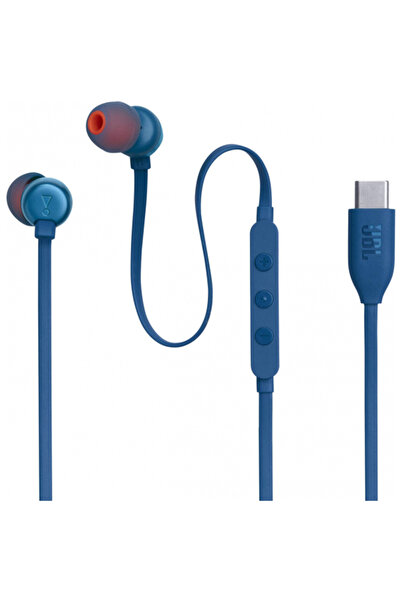 JBL Wired in-ear headphones, JBL, USB-C, Microphone, Stereo, Blue