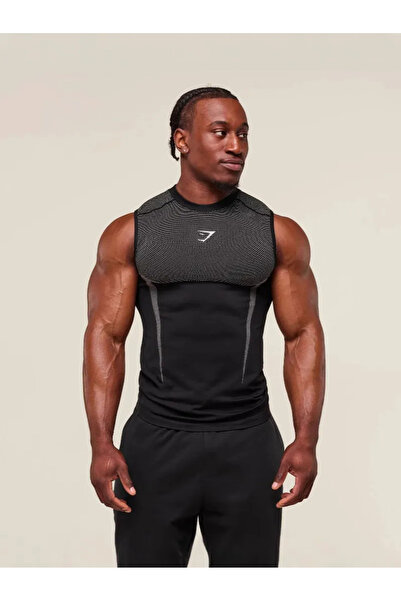 GYMSHARK Men's Sleeveless Compression Workout Shirt - Lightweight Athletic Mu...