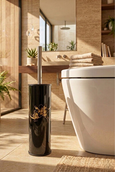 GörSeç Четка за тоалетна и баня от неръждаема стомана с хромирано покритие, ч...